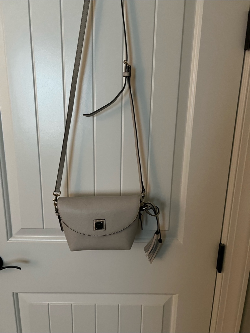 Saffiano Crossbody Saddle Bag